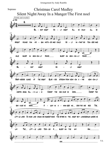 Christmas Carol Medley Individual Parts Sheet Music