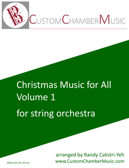 Christmas Carols For All Volume 1 For String Orchestra Sheet Music