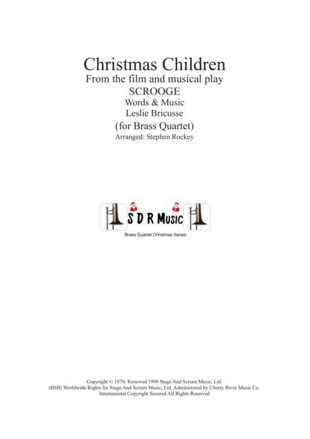 Free Sheet Music Christmas Children For Brass Quartet