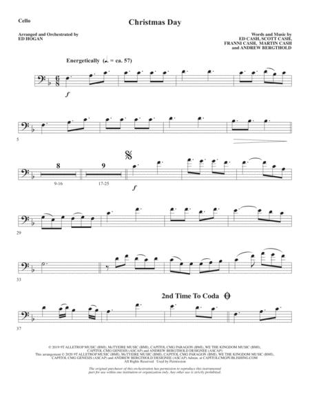 Free Sheet Music Christmas Day Arr Ed Hogan Cello