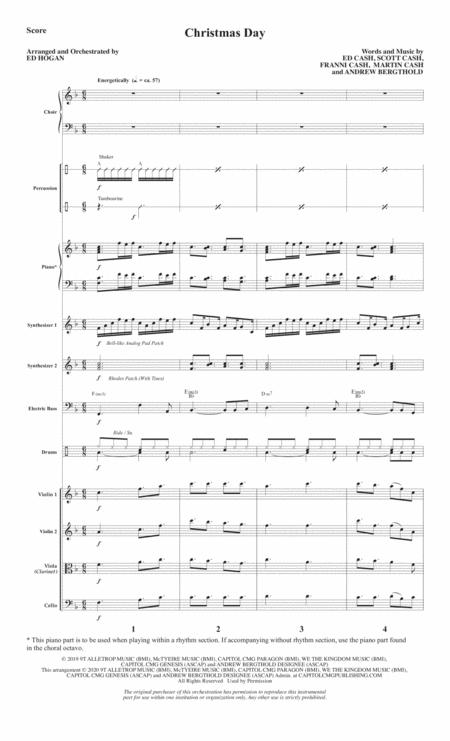 Free Sheet Music Christmas Day Arr Ed Hogan Full Score