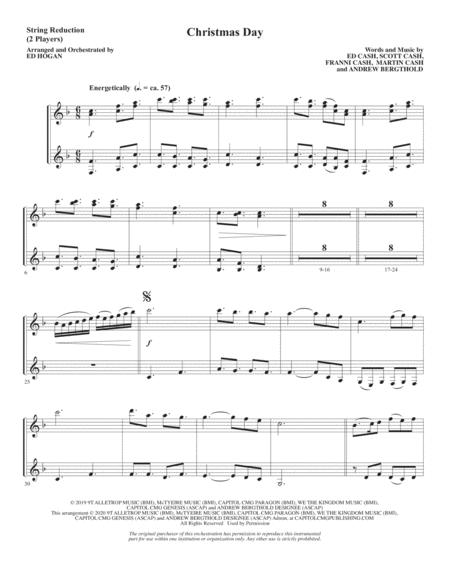 Christmas Day Arr Ed Hogan Keyboard String Reduction Sheet Music