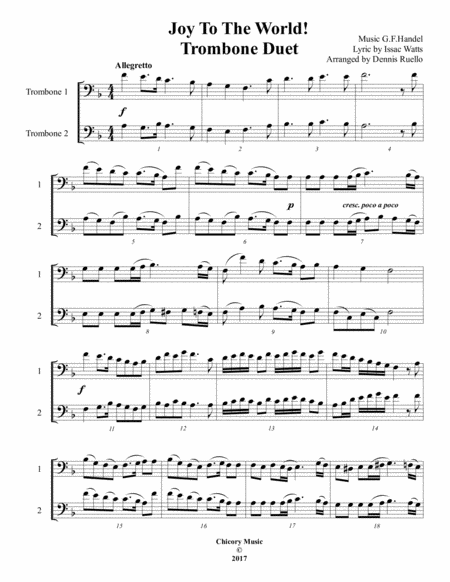 Christmas Duet Collection For Trombone Sheet Music