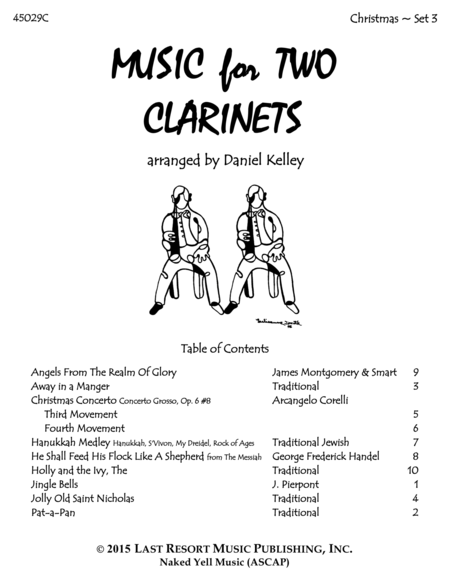 Christmas Duets For Clarinet Set 3 Music For Two Clarinets Sheet Music