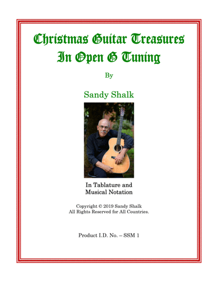 Christmas Guitar Treasures In Open G Tuning For Fingerstyle Guitar Dgdgbd Sheet Music