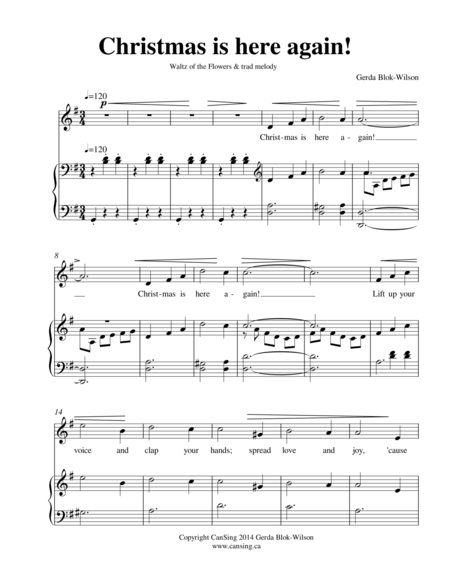 Free Sheet Music Christmas Is Here Again