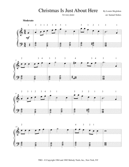 Free Sheet Music Christmas Is Just About Here For Easy Piano