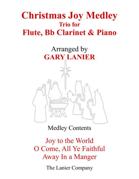 Christmas Joy Medley Trio Flute Bb Clarinet Piano With Parts Sheet Music