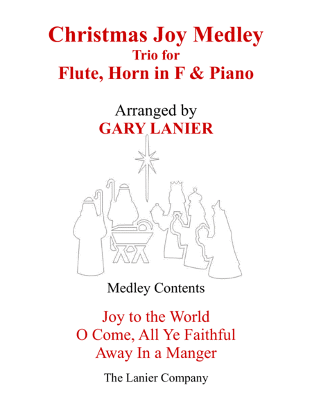 Christmas Joy Medley Trio Flute Horn In F Piano With Parts Sheet Music