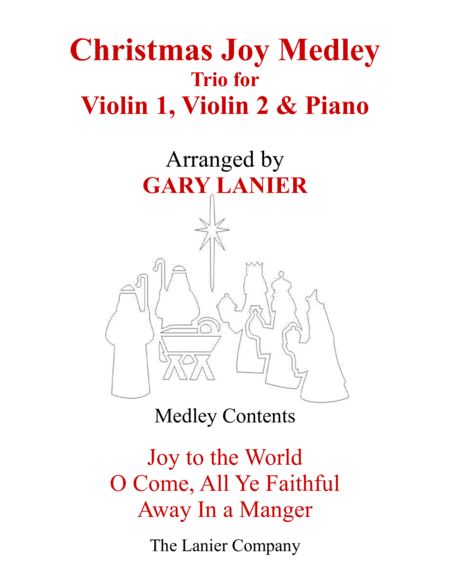 Free Sheet Music Christmas Joy Medley Trio Violin 1 Violin 2 Piano With Parts