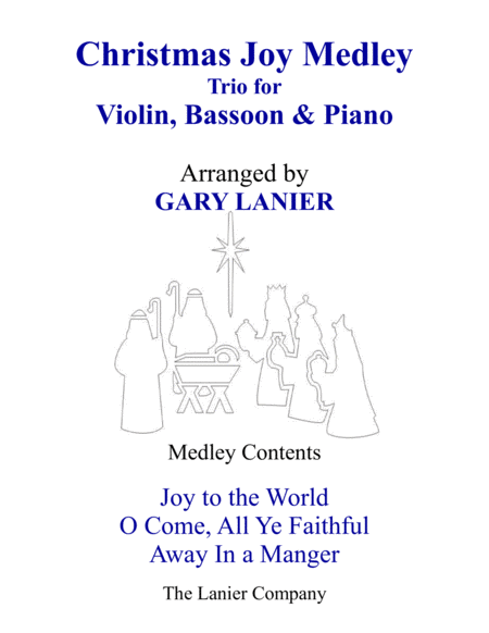 Christmas Joy Medley Trio Violin Bassoon Piano With Parts Sheet Music