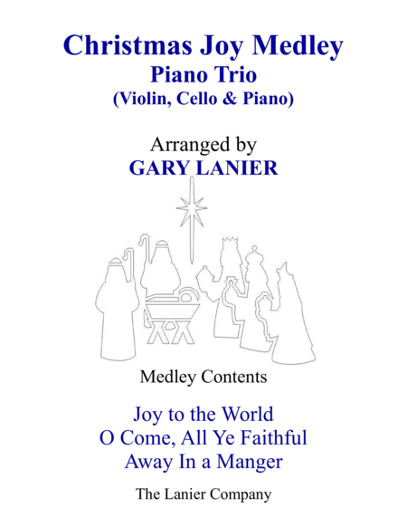 Christmas Joy Medley Trio Violin Cello Piano With Parts Sheet Music