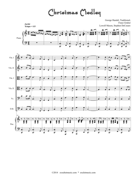 Christmas Medley For String Orchestra Sheet Music