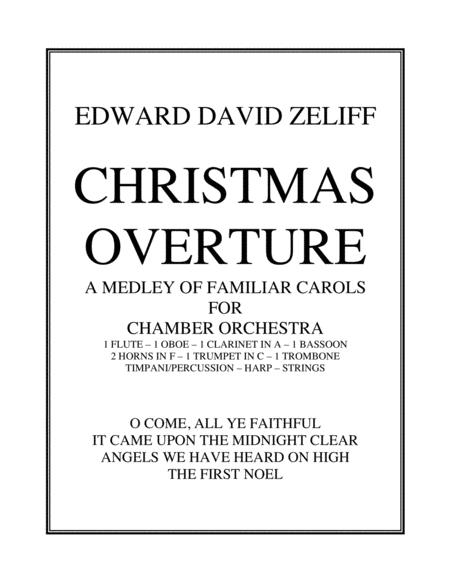 Free Sheet Music Christmas Overture For Chamber Orchestra
