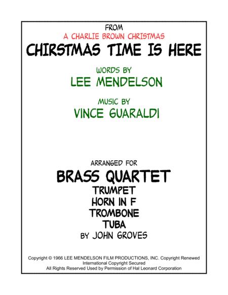 Christmas Time Is Here Brass Quartet Sheet Music