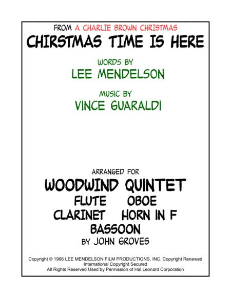 Christmas Time Is Here Woodwind Quintet Sheet Music