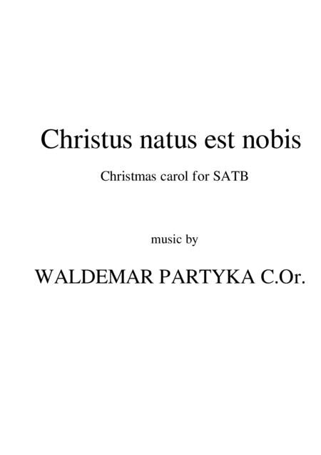 Christus Natus Est Nobis Sheet Music