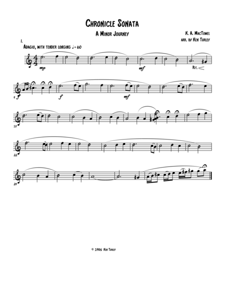 Free Sheet Music Chronicle Sonata A Minor Journey For Flute And Guitar Flute Part