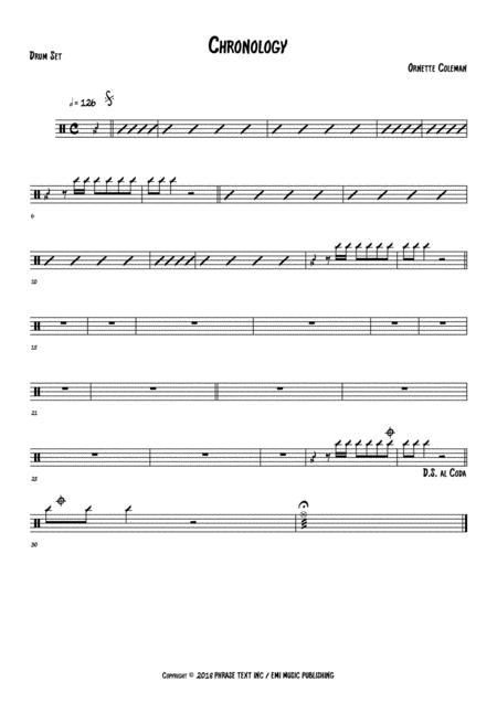 Chronology Drum Set Sheet Music