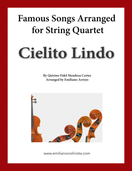 Free Sheet Music Cielito Lindo By Quirino Mendoza For String Quartet