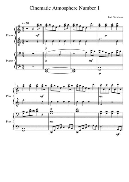 Cinematic Atmosphere Number 1 Sheet Music