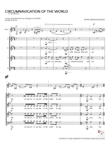 Free Sheet Music Circumnavigation Of The World