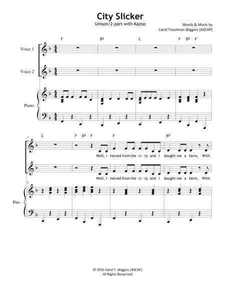 City Slicker Sheet Music