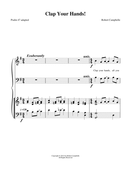 Free Sheet Music Clap Your Hands