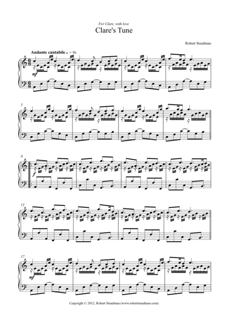 Clares Tune Sheet Music