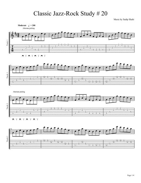 Classic Jazz Rock Study 20 Sheet Music