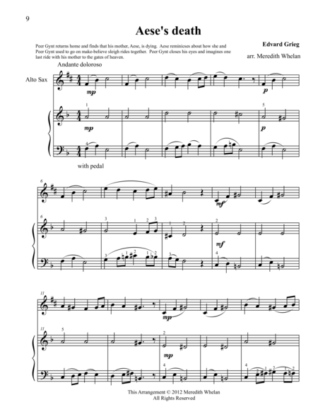 Classical Duets For Alto Saxophone Piano Aeses Death Sheet Music