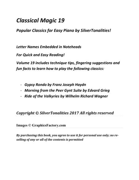 Free Sheet Music Classical Magic 19