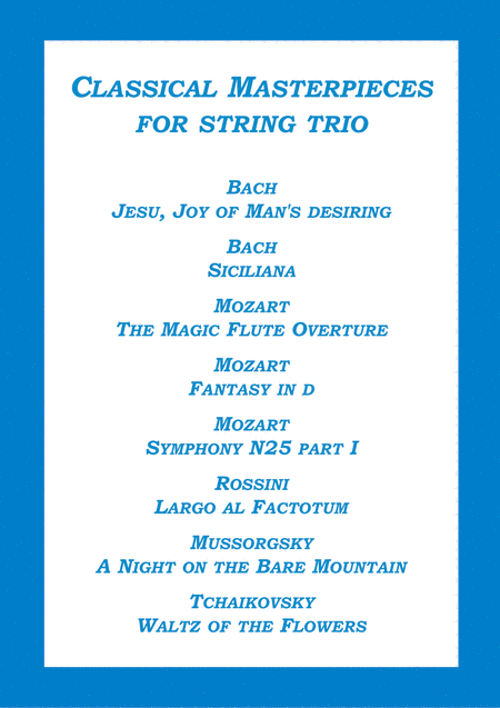 Free Sheet Music Classical Masterpieces For String Trio