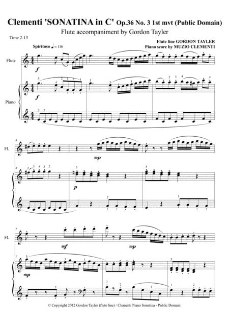 Clementi Sonatina In C Added Flute Part Sheet Music