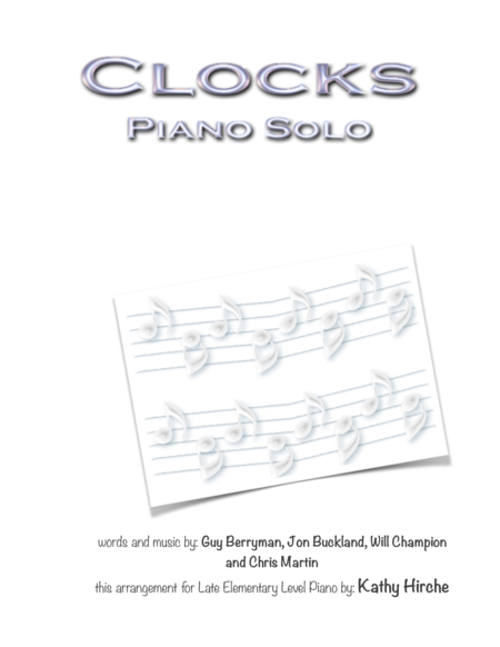 Clocks Piano Solo Sheet Music