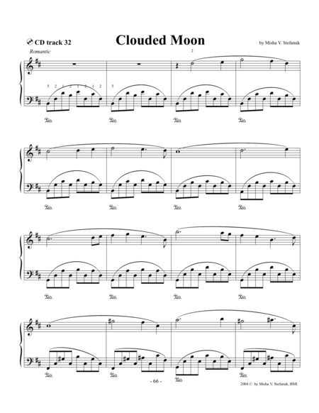 Clouded Moon Intermediate To Advanced Romantic Sheet Music