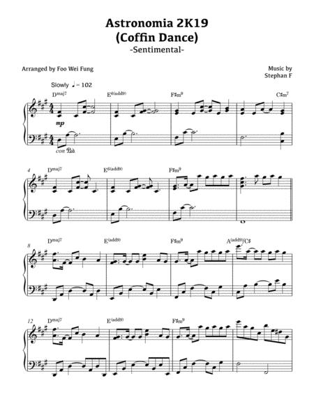 Free Sheet Music Coffin Dance Sentimental