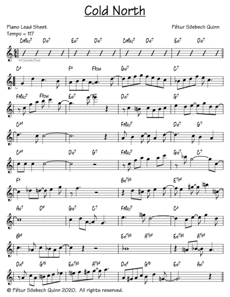 Cold North Sheet Music