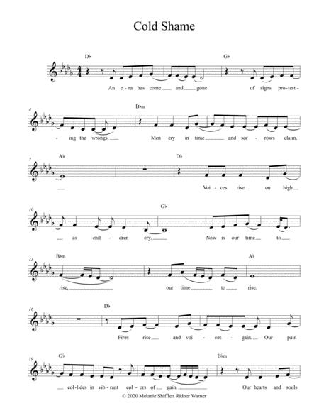 Cold Shame Sheet Music