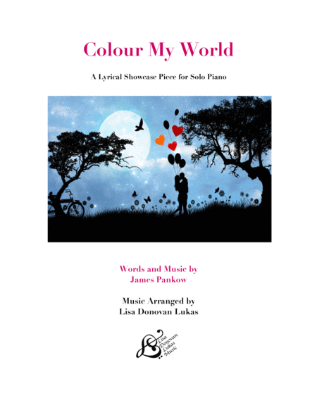 Free Sheet Music Colour My World For Solo Piano