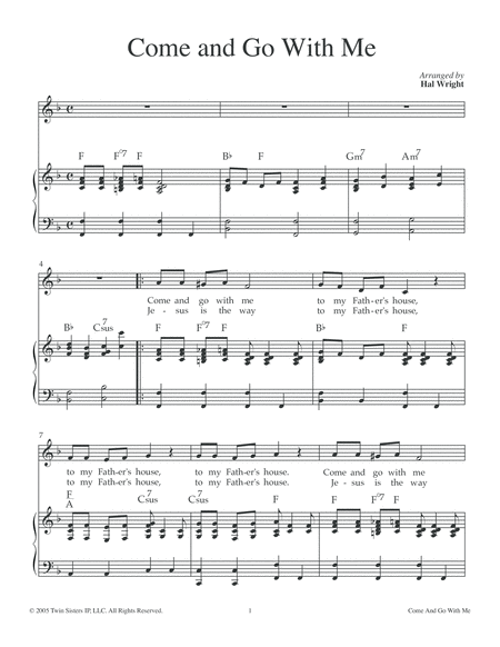 Come And Go With Me Sheet Music