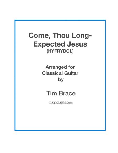 Free Sheet Music Come Thou Long Expected Jesus Hyfrydol For Solo Finger Style Guitar