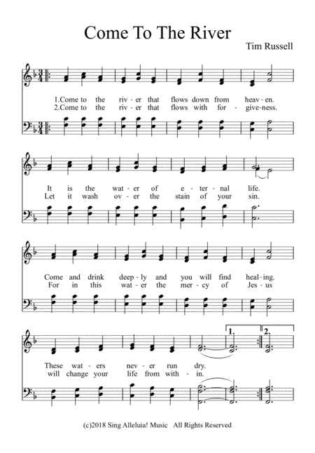 Come To The River Sheet Music