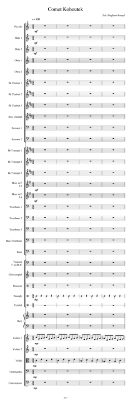 Free Sheet Music Comet Kohoutek