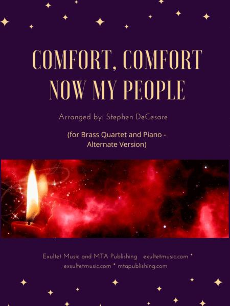 Comfort Comfort Now My People For Brass Quartet And Piano Alternate Version Sheet Music