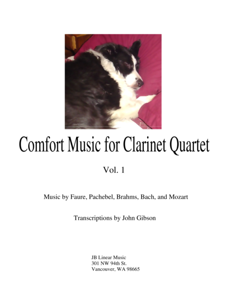 Comfort Music For Clarinet Quartet Sheet Music