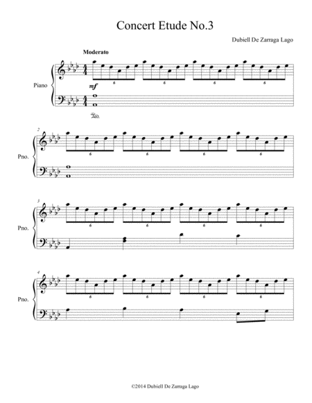 Free Sheet Music Concert Etude No 3