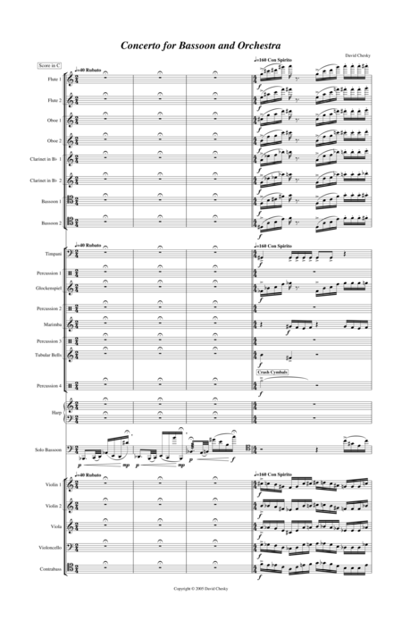 Free Sheet Music Concerto For Bassoon And Orchestra