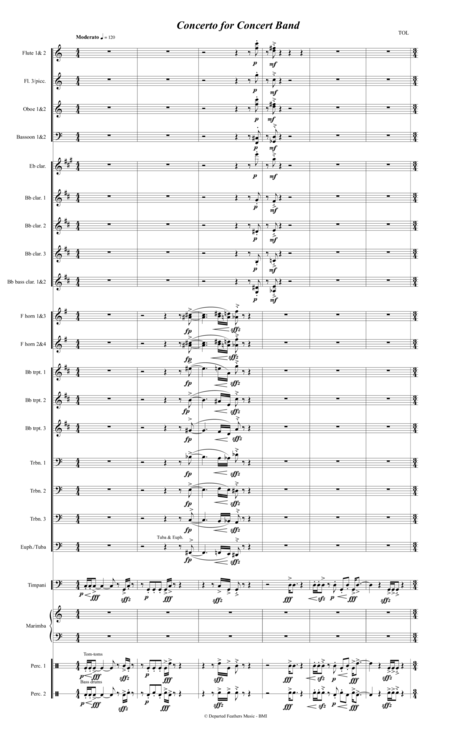 Concerto For Concert Band 2011 Full Score Sheet Music