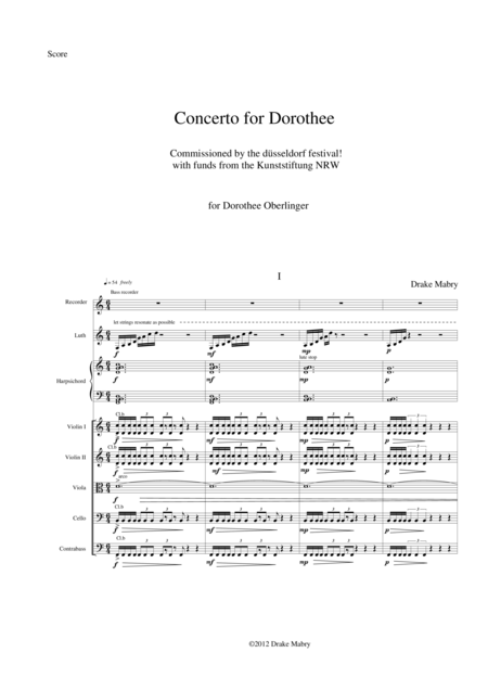 Free Sheet Music Concerto For Dorothee